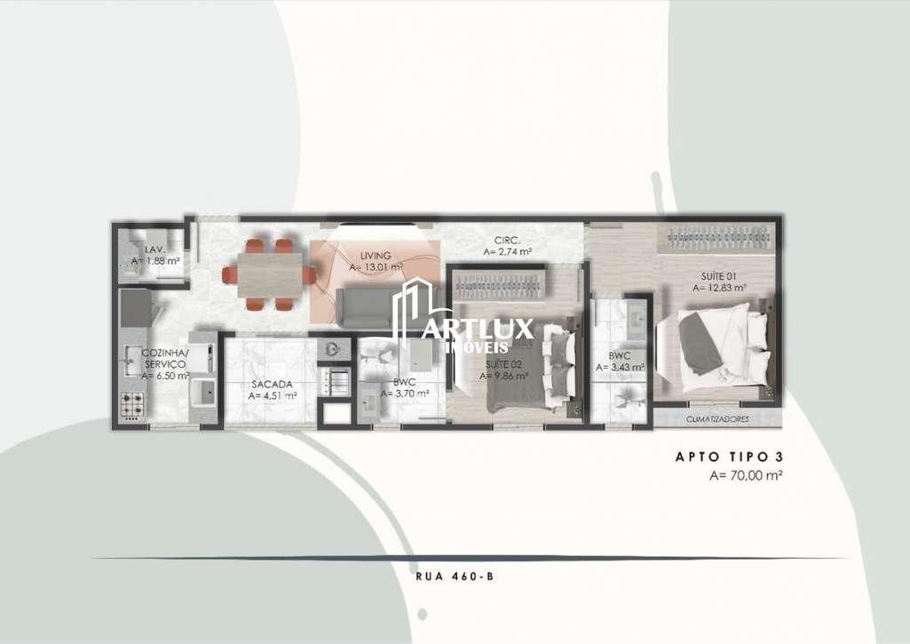 Apartamento, 2 quartos, 70 m² - Foto 10