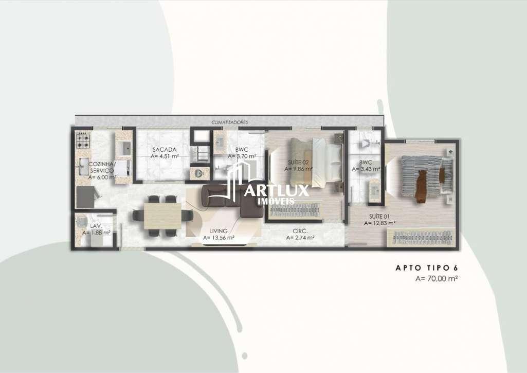 Apartamento, 2 quartos, 70 m² - Foto 13