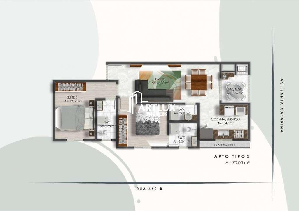 Apartamento, 2 quartos, 70 m² - Foto 14